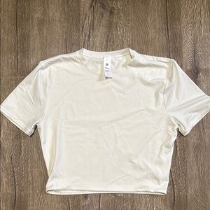 Lulu Lemon Wundermost Ultra-Soft Nulu Crewneck Cropped Tshirt